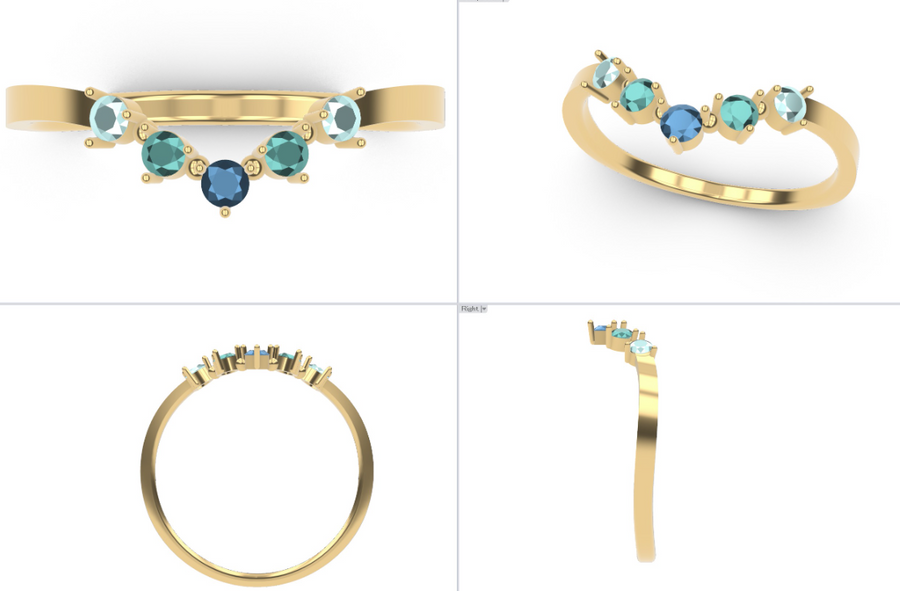 ■Order_ring_Live240821LIVE028  paraiba tourmaline 0.09  diamond 0.07 kuma_______3