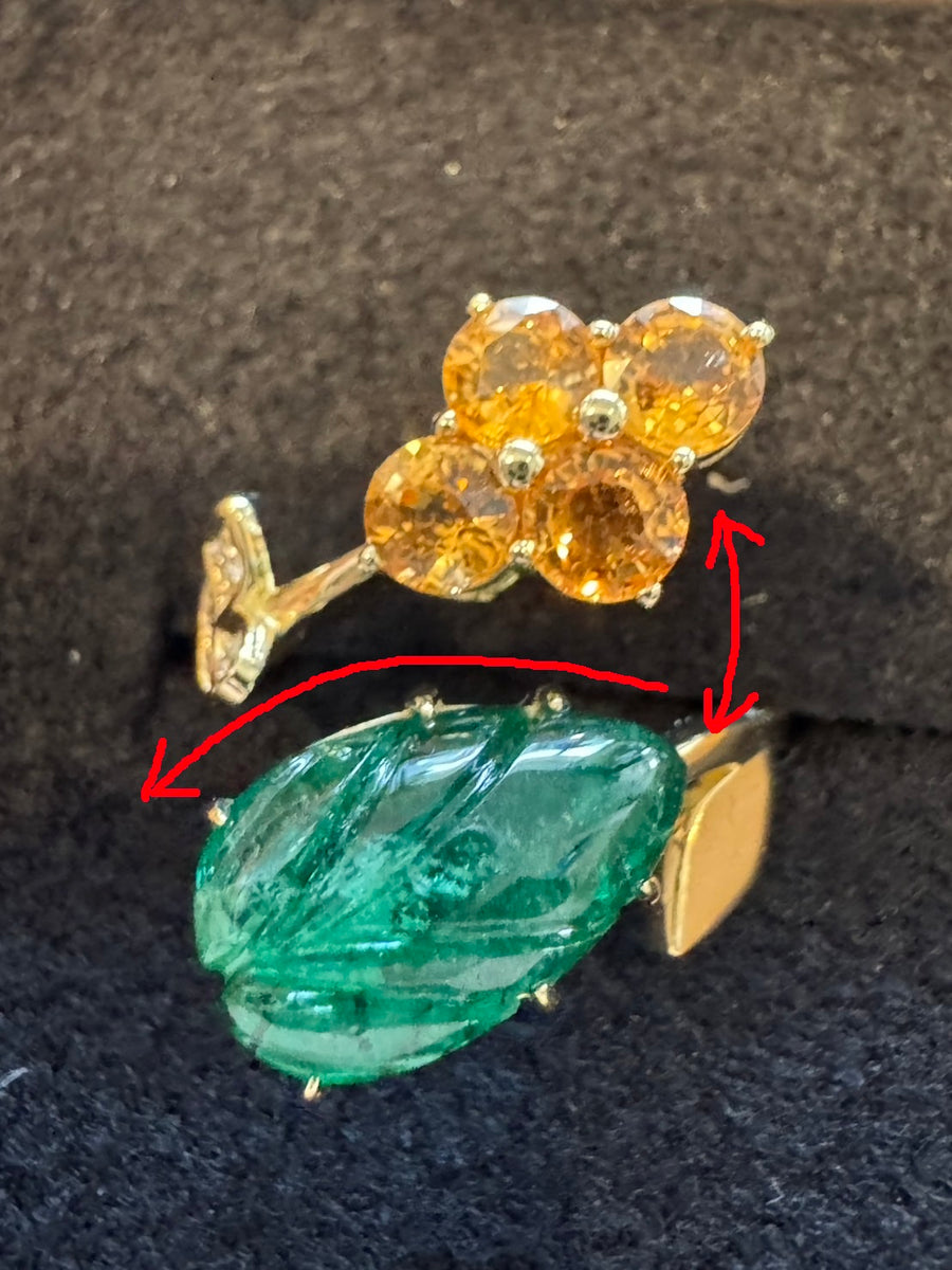 ■Order_Design Changes_#5275★Live241004LIVE045emerald3.64★Live241004LIVE026 mandarin garnet★ishi_sapco