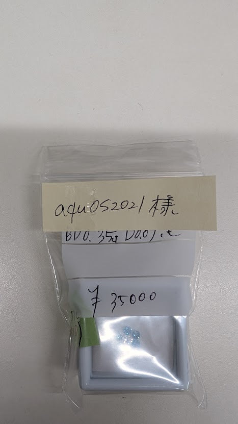 ★Live250712LIVE81 blue diamond 0.35ct diamond 0.09ct★2021aquos