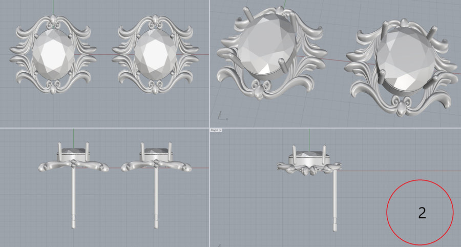 ■Order_earrings_rhodolite garnet 1.65ct 1.82ct★aqua_aquapra