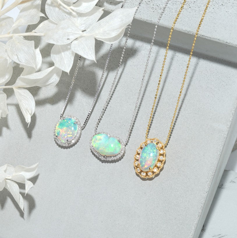 ■Order_necklace_Live240614LIVE034 Australian Heart Opal 1.15 pumpumpumpkin.is