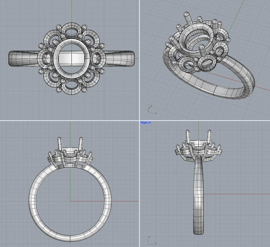 ■Order_ring_★Live250320LIVE02 water opal 0.60ct ＃5914 Sapphire 1.04ct★hiro1433