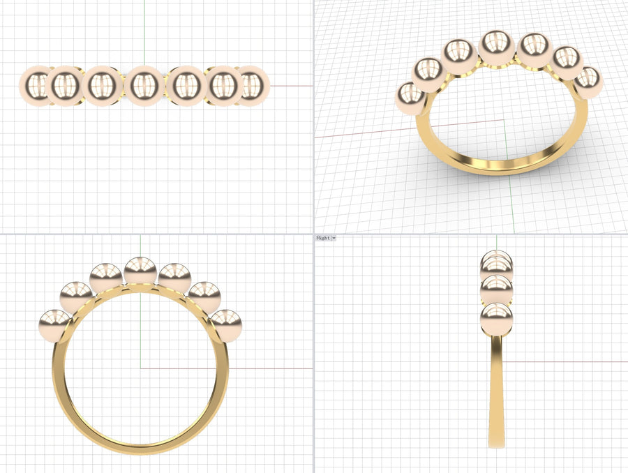 ■Order_ring_★Live250628_pearl 3.5㎜×7pcs★glass92521