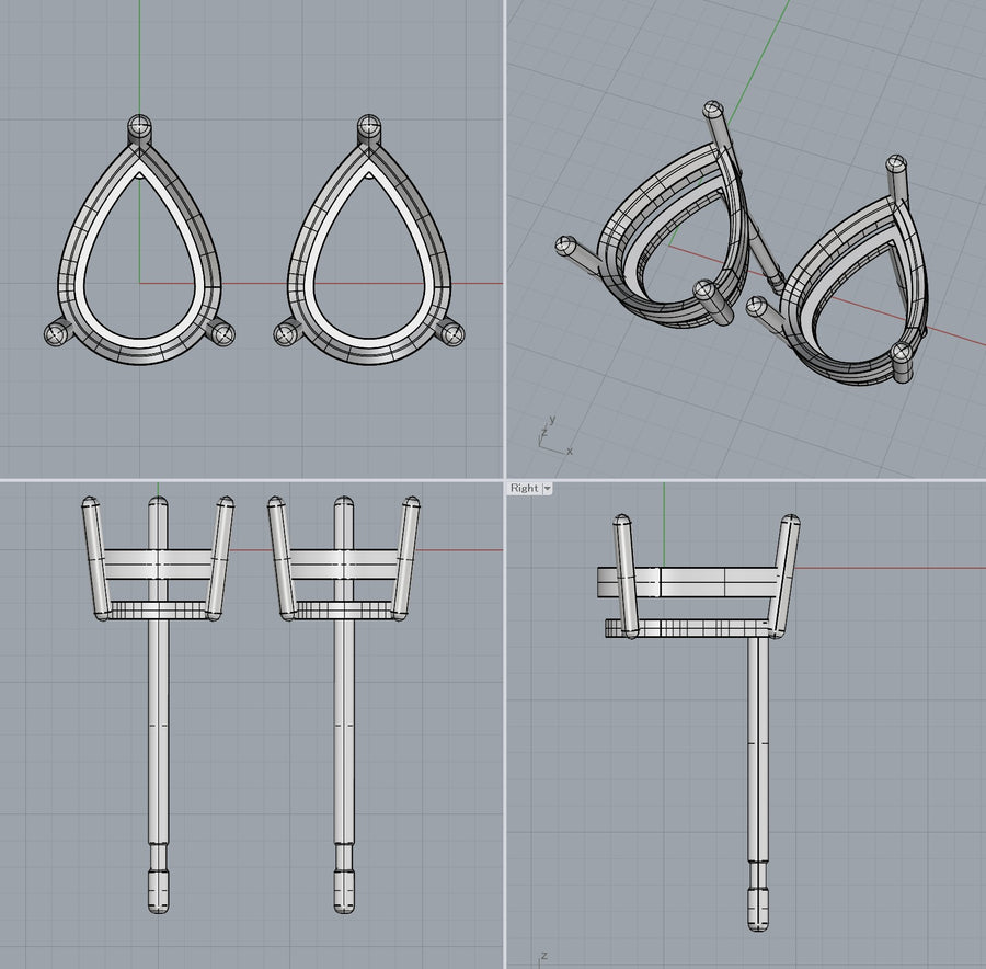 ■Order_earrings_★Live250913LIVE53 morganite 0.69 0.65ct★r_life_h