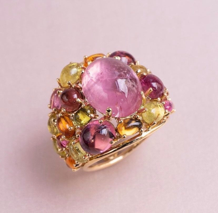 ■Order_Pendant top_★Rubellite Cat's Eye 5.29ct★etsuko.kame