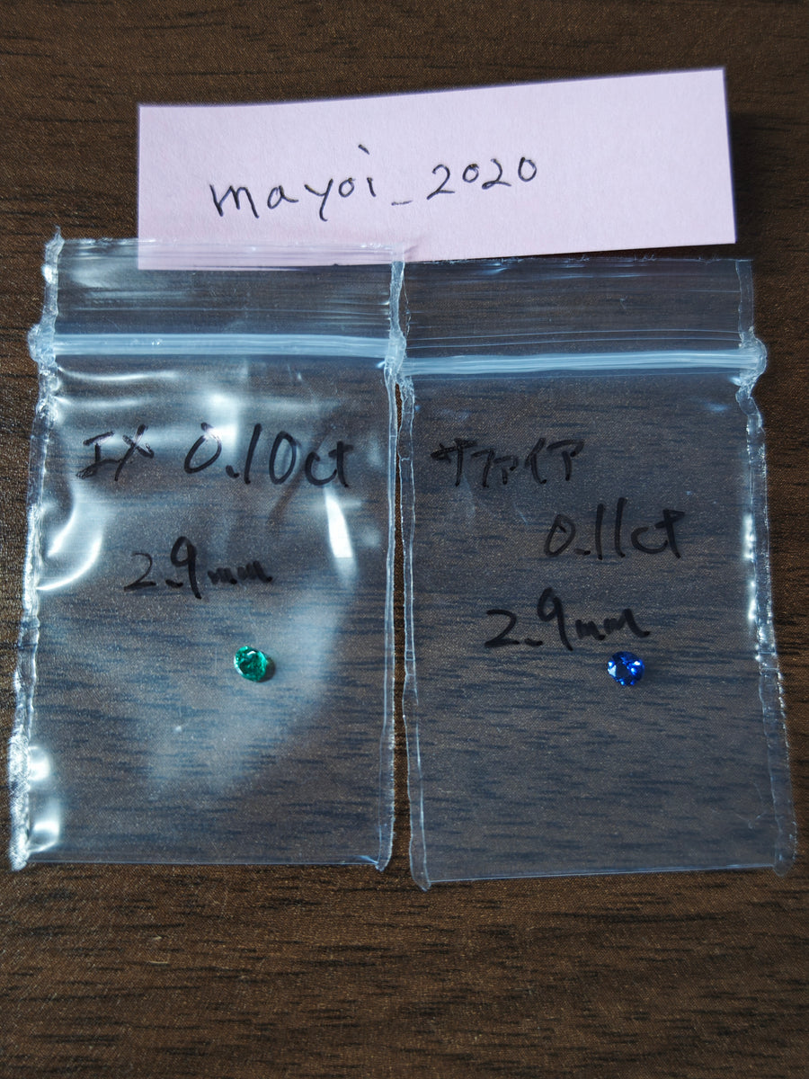 ★Live250628LIVE78 emerald0.10ct sapphire0.11ct