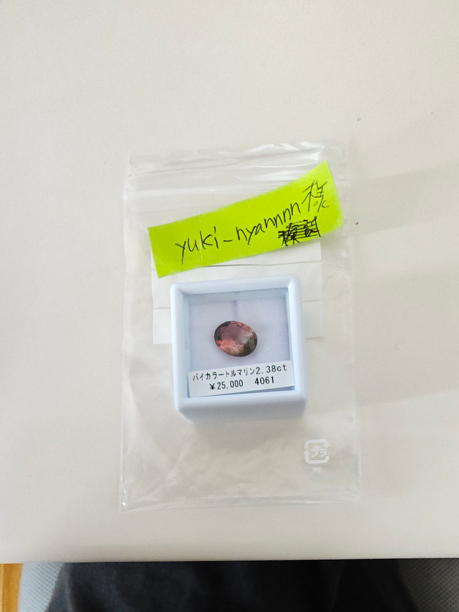 ★Live251004LIVE126 4061番 bicolor tourmaline 2.38ct