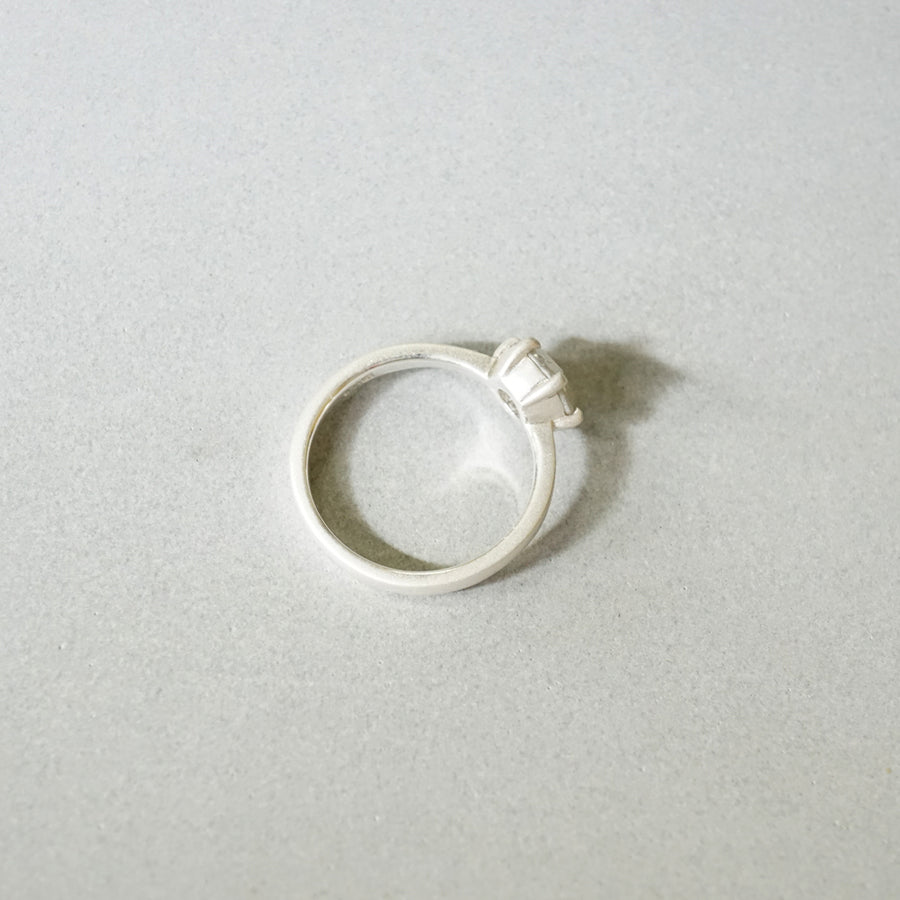 【ローズカットダイヤモンド 1.11ct】Silver925×ロジウムマットコーティングリング