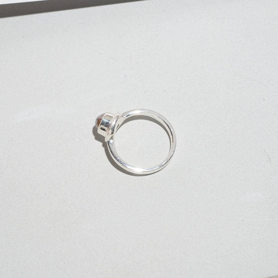 【ローズカットダイヤモンド 1.24ct】Silver925×ロジウムマットコーティングリング